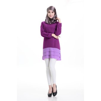 Queen Muslim Women chiffon skirt Saudi Arabia(Purple)  