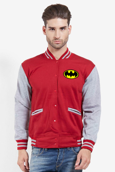 QuincyLabel Batman Cooper Man Varsity - Maroon - Grey  