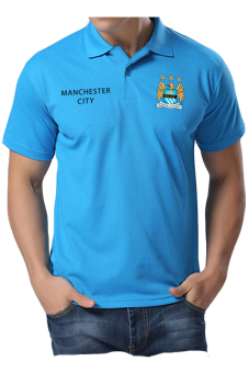 QuincyLabel Polo Soccer Shirt The Citizens man city-Biru Telor asin  