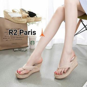 R2 Paris Wedges sandal Lizar - Cream  
