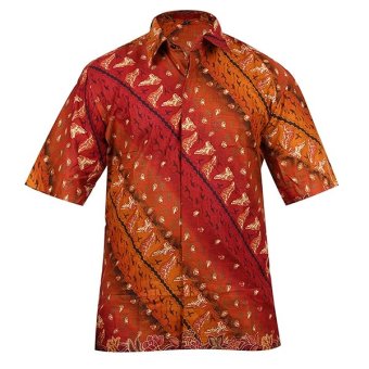Raja Clothing DCM 8608 Batik Pria - Oranye  