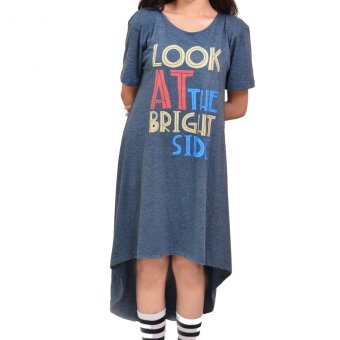 Random House Eshop 08 Dress Wanita Look At The Bright Side - Biru  