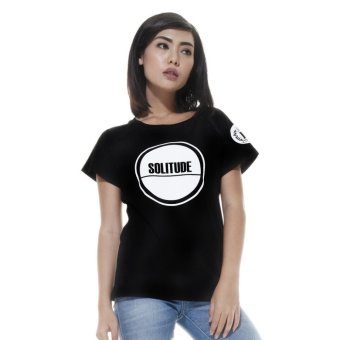 Raofe Solitude Ladies T-shirt Standard Kaos Distro Wanita - Hitam  