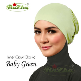 Razha Inner Ciput Classic Baby Green Daleman Jilbab Hijau  