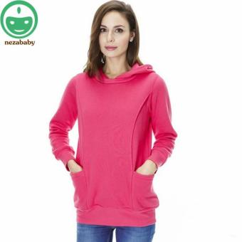 Red New Spring and Autumn Pregnancy Maternity Clothes Nursing Tops for Pregnant Women Breastfeeding Hoodie Sweater Maternity MS02 - intl  
