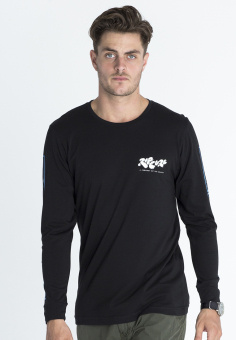 Rip Curl 100% Core Surf L/S Tee Men - Hitam  