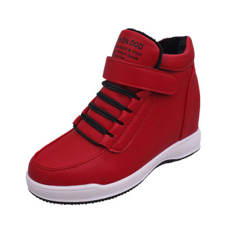 Rising Bazaar Women's Warming Fashion Sneaker Increased Height Casual Sport Shoes (Red) - intl  