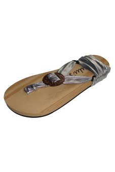 ROWOO Ladies Flat Strappy SandalsSilver (Intl)  