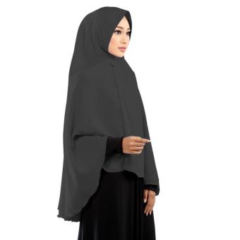 Ruman Hijab Jilbab Instan Syari Ruman Khimar Abu Tua  