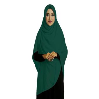 Ruman Hijab Jilbab Segi Empat Premium Ruman Square L Hijau Botol  