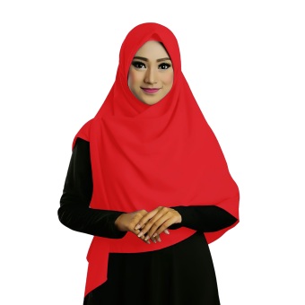 Ruman Hijab Jilbab Segiempat Ruman Square M (Merah Cabe)  