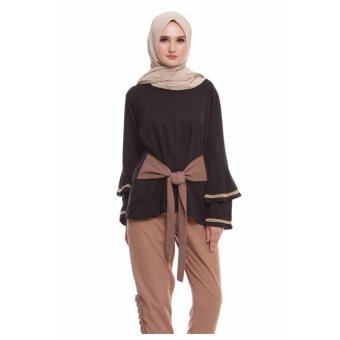 Ryma Hand Bell Top Black-Mocca  