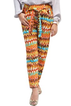 Sahira Lana Tribal Pants - Orange  