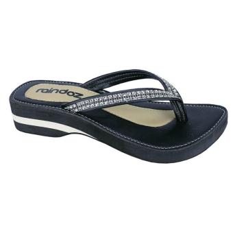 Sandal Flat Wanita hitam Raindoz RUJ 320  