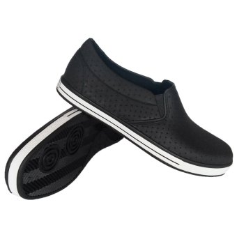 Sankyo Sepatu Karet Slip On - Black White  