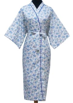 Sanny Apparel KF 050 Kimono Katun - Biru Floral  