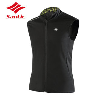 Santic Sommer Men Sleeveless Cycling Jersey Cycling Vest Waistcoat Windproof Breathable Sport Bicycle Bike Jacket Clothing Chaleco Ciclismo  