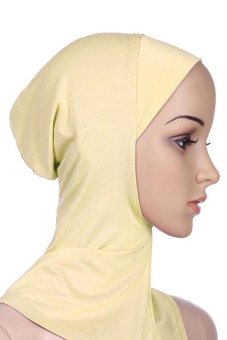 Sanwood Soft Muslim Full Cover Hijab Cap Islamic Scarf Hat Beige  