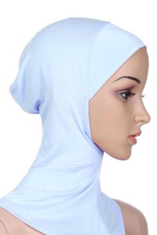 Sanwood Soft Muslim Full Cover Hijab Cap Islamic Scarf Hat White  