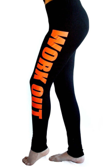 Sanwood Women Yoga Sport Pants High Waist Cropped Leggings Fitness Trouser Orange - Intl  