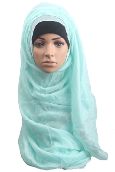 Sanwood Women's Cotton Muslim Islamic Hijab Shawl Headwear Mint Green  
