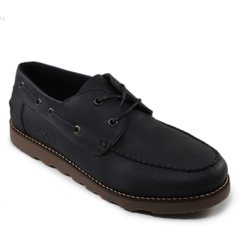 Sauqi Zapato Casual Sepatu Pria - Kulit Asli Black  