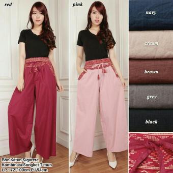 SB Collection Celana Kulot Laila Long Pant-Merah  