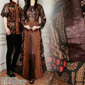 SB Collection Couple Batik Casandra Maxi Kemeja-Coklat  