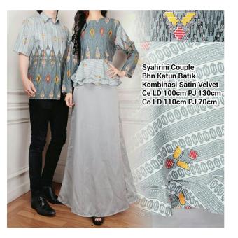 SB Collection Couple Maxi Syahrini Dress Batik-Abu  