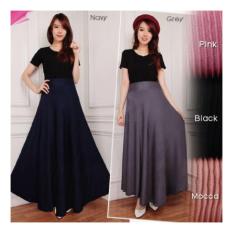 Skirt Orange Source SB Collection Rok Maxi Likita Long Pant Hitam .