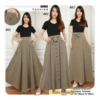 Sb Collection Rok Maxi Trigreysa Long Skirt-Abu02  