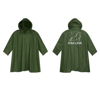 Sea Lion - Sea Lion Jas Hujan Ponco C01 - Green Army - XL  