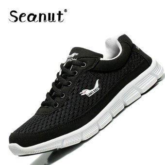 Seanut Air Mesh Men For Anti-Smashing Anti-Puncture Durable Breathable Protective Footwear Sneakers (Black) - intl  
