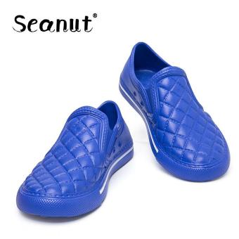 Seanut Fashion Lady Shoes Ultra-Light Flst Shoes PU Leather Sneaker Couple Slip-On Shoes(Blue) - intl  