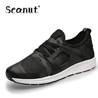 Seanut Fashion men breathable comfortable shoes sports shoes sneakers (Black) - intl  