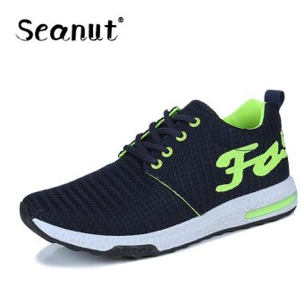 Seanut Fashion Men Comfortable breathable sports shoes Sneakers (Blue) - intl  