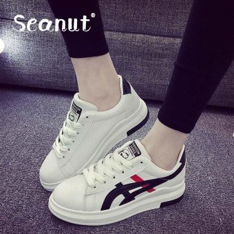 Seanut Fashion Woman's leisure sports shoes (White,Black) - intl  
