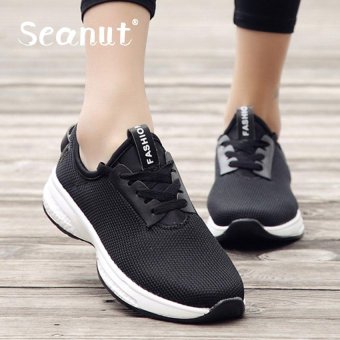 Seanut Fashion Woman's Sneakers, Street Sports Tide Shoes, lady Fashion (black) - intl  