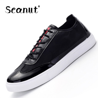 Seanut Men Casual Sneakers Fashion Students Flats Shoes (Black) - intl  