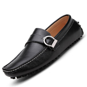 Seanut Men's Casual Shoes Drive Peas Shoes (Black)  