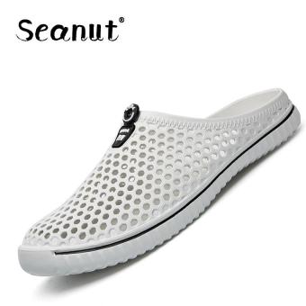Seanut Woman fashion casual shoes lover beach holow Hole sandals couple Breathable sandals (White) - intl  