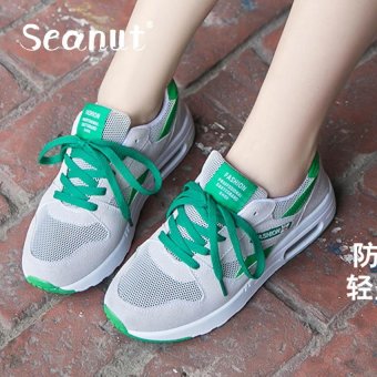 Seanut Woman Fashion Mesh Casual Shoes Sneakers (Grey,Green) - intl  