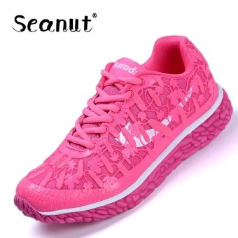 Seanut Woman Fluorescence Sport Shoes, Casual Shoes Breathable bitter gourd shoes Sneaekrs (Red) - intl  