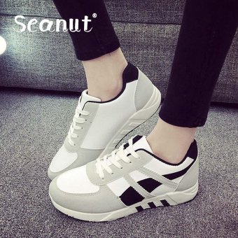 Seanut Women's Fashion Running Athletic Sport Shoes Casual Breathable Sneakers Shoes (Black) - intl  