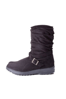 Seasons Buckled Winter Boots - Hitam  