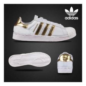 Sepatu Addas Superstar Sneaker Unisex - White Gold  