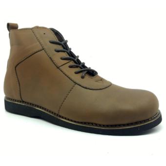 Sepatu Boots Brodo Pria Dan Wanita Moofeat Brodo Leather (Coklat)  