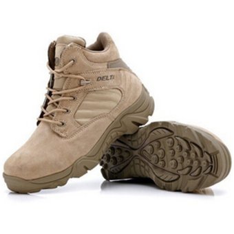 Sepatu Boots Delta - Military Fashion - Cream  
