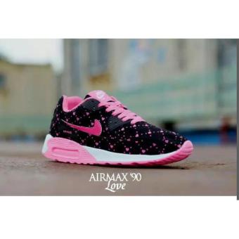 Sepatu Casual Sport Nike Air Max T90 Love Anak Women Wanita Perempuan Cewe Cewek Joging Lari Fitnes Senam Putih Abu Hitam Biru Hijau Tosca Navy Pink  