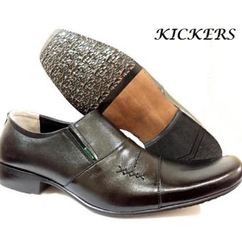 Sepatu Kickers Kulit Sepatu Kerja Formal Pria Modern 2704 - Hitam  